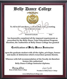 Belly Dance Certification